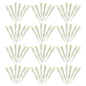 Kwiaty dekoracyjne 40 szt. Model Bambus Miniaturowy fałszywy wystrój sztuczny sztuczny instrukcja instrukcji ozdobnych drzewa ozdobne
