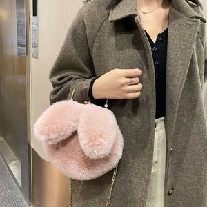 Cross Body Winter Womens Big Ears Rabbit Chain Bags Girls Måste Evening Clutch Purse Handbag Luxus Handtaschen Frauen Taschen Designerl2403