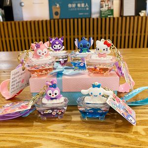 San Li Ou con sabbie fluenti in olio Anime Figure Toy Kawaii Fashion Shoe Doll Portachiavi Ciondolo per borsa per auto Regali per bambini