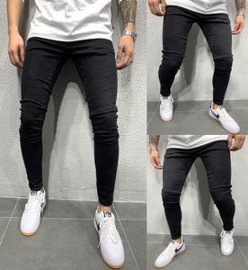 Jeans skinny elasticizzati da uomo Brand New Hip Hop Pantaloni da motociclista da uomo in denim Pantaloni casual slim fit a matita nera Plus Size S3XL8272256