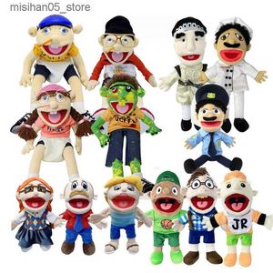 Bonecas de pelúcia Jeffy Hand Puppet Toy Jeffys Zombie Boy Puppet Brinquedo Kawaii Stuffed Animal Jeffy Puppet Familys True Sml Boneca Presente de Aniversário Q240322