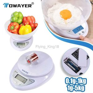 Hushållsskalor Tow Mayer Portable Digital Scale LED ELEKTRONISKA VALES POSTAL MAT Mäter Vikt Led Electronic Scales Kitchen Accessories 240322