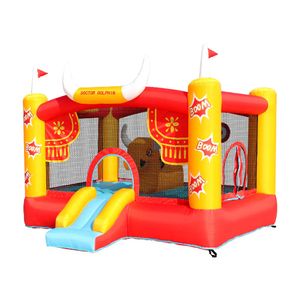 Kid Bouncer Jumper Moonwalk Uppblåsbar Jumping Castle Bounce House med Slide for Kids Trampoline Playhouse Theatre Outdoor Indoor Bull Riding Design Fun Toys