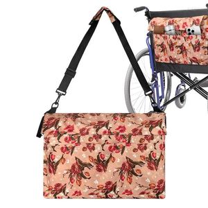 Storage Bags Wheelchair Bag For Back Printed Adjustable Polyester Pouch Portable Mobile Phones Colorful