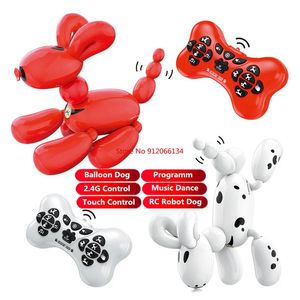 Smart RC Robot Dog Program Music Dance Touch 24G Remote Control Stunt Balloon Voice Boy Gifts 240321