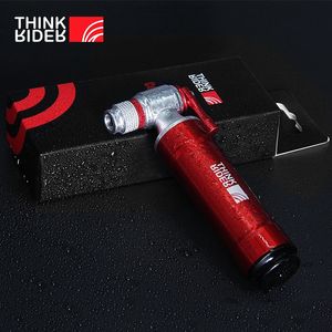 Thinkrider CO2 -pump för cykel Schrader Presta Adapter Bike Inflator Aluminium Tire Tube Mini Size MTB Pumps CO2 CAPRIDGE 240318