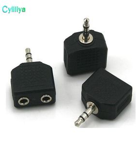 35mm jack 1 a 2 fone de ouvido duplo y divisor cabo adaptador plug para computador para telefone para mp31718063