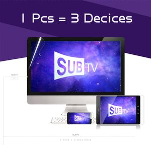 Displayschutzfolie Heißer Verkauf 1 für 3 Geräte Frankreich Europ Live VOD TV-Bildschirm Produkt 24 Stunden kostenloser Test Reseller Panel m3u Live Stable Smarters Pro Android Box