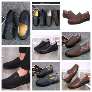 Casual Shoes GAI sneakers sports Cloth Shoe Men Single Business Classic Tops Shoes Soft Sole Slipper Flat Leather Men Shoes Black comfort soft size 38-50