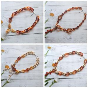 Zincirler Akrilik Kolye Çemberleri Bağlı Strands Boyun Kısa Kadın Mücevherleri Diy Chokers ifadeleri Parçalar N401-405