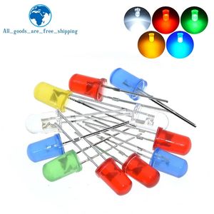 TZT 1000pcs LED 5MM White/Blue/Red/Yellow/Green Light Bulbs / 5MM White Colour LED Emitting Diode F5mm White LED 240307