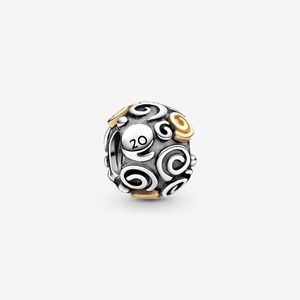 Gerçek 925 STERLING Gümüş Charm Set Pandoras Sınırlı Edition Swirl Charm Bilezik Yapımı Boncuklar Tasarımcı Kolye Orijinal Kutu Orijinal Kutu En Kalite Toptan