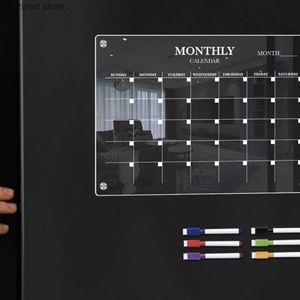 Kalender magnetisk whiteboard kökspanel kant torr radera kalender praktisk akryl tomt bräd plan transparent penna y240322