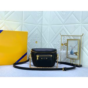 mini midjeväska designer högkvalitativ präglad rendering gradient cowhide mode trend cross-body rand äkta 1v läder bumbag (B0061)