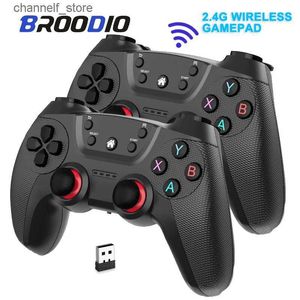 وحدة التحكم في اللعبة joysticks Broodio 2.4 G وحدة تحكم ألعاب Android Wireless Boystick لـ/PC/TV Box/Smart Phone لعبة jowstick for super console x proy240322