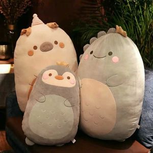 Stuffed Plush Animals 1PC 45-80cm New Penguin Plush Toy Stuffed Soft Animal Fat Dinosaur Pillow Doll Cushion Gift For Boys Present Girl Friend L240322