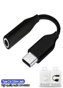 USBC Typ C auf 35 mm Klinke o Kabeladapter Linie für Samsung S20 S21 Plus Utral Note 20 21 Android-Handy mit Einzelhandelsbox 9818847
