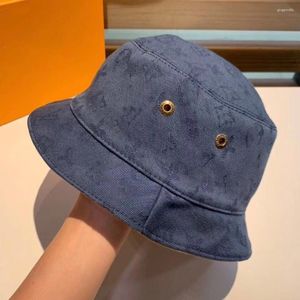 Cloches 럭셔리 모자 면화 선 브랜드 Jacquard Fisherman 패션 남자와 여자 모자