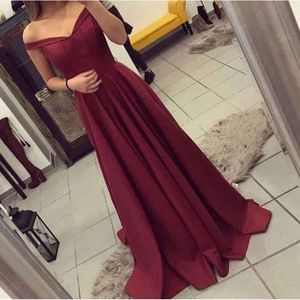 Elegant Bury New Prom Evening Dresses Hot A Line Off The Shoulders Formal Party Wear Gowns Long