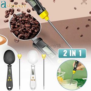 Bilancia domestica Bilancia digitale da cucina 2 in 1 Bilancia per alimenti elettronica con sonda termometro per strumenti per misurare la farina di caffè al latte 500 g/0,1 g 240322