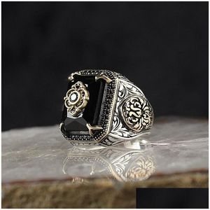 Кластерные кольца винтажное турецкое кольцо Сильсина для мужчин Женщины антикварные серы