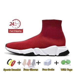 Speeds Socks Runners Scarpe Sneakers Sneaker da uomo Donne Lace-Up Triple Trainer Triple Runner Black Black Pink 1.0 Graffiti Knit Platform Shoe 36-45