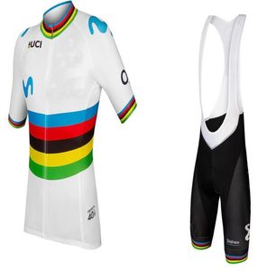 2019 Alejandro Valverde UCI krótkie rękawowe koszulki Jersey Letni Cycling Wear Ropa Ciclismo BIB Shorts 3D Pad Pad SetexS4XL3942239