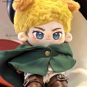 Peluş Bebekler Erwin Smiths Sevimli 20cm Dolgulu Peluş Bebek Cos Animasyonlu Saldırı Titan Bebek Çocuk Karikatür Koleksiyon Bebek Oyuncak Q240322