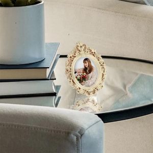 Frames 3 Pcs Round Frame Resin Ornaments Mini Picture Po Jewelry Supplies Home Decor Vintage Phone Case DIY Small Holder