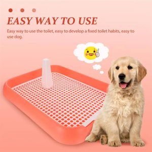 Blöjor husdjur toalettvalp inomhus hundpott silikon matta pad antislip tågförsörjning plast kennel för hundar träning toalett för valpar