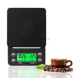 Hushållsskalor Hög Precision Digital Kitchen Scale Drip Coffee Scale med timer LCD -skärm 3KG/0,1 g 5 kg/0,1 g 240322