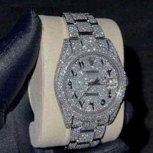 Roller Titta på Diamond Watches armbandsur 2024 Mosang Stone Anpassning kan passera TT för Mens Automatic Mechanical Movement