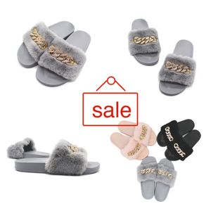 new Chain Diamond Plush Slippers Indoor and Outdoor Plush Flat Bottom Warm Slippers GAI Fluffy fall outdoor Design cute Plush Slippers Daily Home Plush Flat Bottom