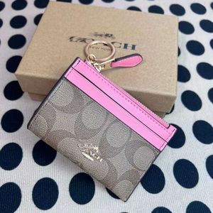 مصمم حقيبة عشاء Hot Card Card Bag Girl Wallet Classic Fashion Prosesatile Zipper Id Clip Urban Motist Multi Layered Small