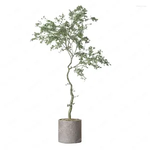 Fiori decorativi Simulazione Decorazione di piante verdi Alberi finti Banyan Fiore bonsai da pavimento per interni