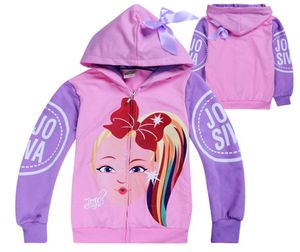 Jojo Siwa Clothes Kids Zipper Hoodies Spring and Autumn 412t Kids Hoodies Jacket Coat
