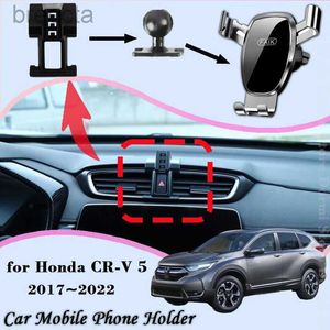 Mobiltelefonfästen Holder Mobiltelefonhållare för Honda CR-V 5 CRV Hybrid Air Vent Clip Tray Cell Stand Support Gravity Car Mount Accessories 240322