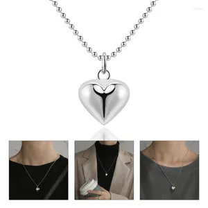 Chains Fashion Love Heart Pendant Necklace Sweet Cool Clavicle Chain Simple Ball Choker Statement Jewelry