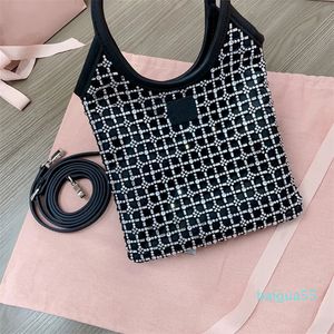 Ayna Kalite Tote Torba Tasarımcı Kadın Alışveriş Çantası Siyah Yeni Stil Moda Elmas Çantası Küçük Crossbody Çantalar Tam Paket