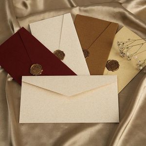 Gift Wrap 10pcs/pack 22 11cm Cloth Texture Paper Envelope For Letters Wedding Invitation Mailers