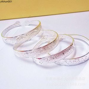 Electroplated Imitation Miao Silver Bracelet Popular in Tourist Attractions Ethnic Areas Half Bead