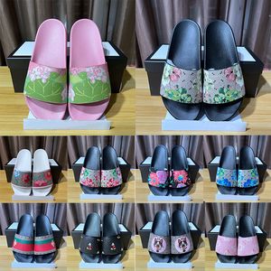 Sapatos de desenhista Perseguição Borracha Slide Mulheres Sandália Homens Chinelo Listrado Bengal Tiger Imprimir Azul Flor Vermelha Pearle Beach Causal Slipper EU35-46