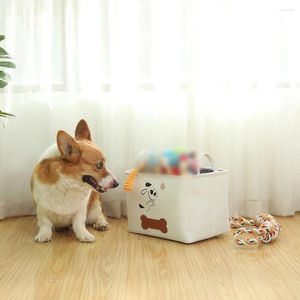 犬のアパレル856662パーソナライズしたおもちゃストレージバスケットカスタムIDおもちゃ箱折りたたみできる10ペットドロップ