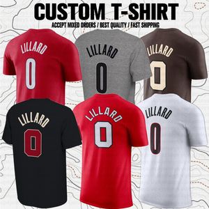 Damian Lillard Basketball Sports Club Fans Marken-Kurzarm-T-Shirt Performance-Übungs-T-Shirts