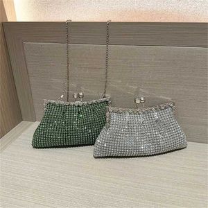 Cross Body Women Luxury Rhinestone Evening Clutch Bag Detachable Chain Wedding Purse Prom Banquet Handbag Female Elegant Party Shoulder BagL2403