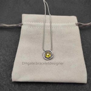 Luxury Necklace Round Choker Chains Yellow Stone Solid Ruby Sapphire Zircon Designer Pendant Chain for Women Necklaces Trendy Colored Gem Fine Jewelry 5