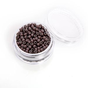 Tubes 500 PCS Silicone Lined Beads Nano Micro Link Rings for Nano Tip Human Hair Extensions 3.0x1.8x2.2mm