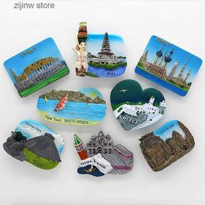 Kühlschrankmagnete Venedig Bali Italien Mexiko Kambodscha Souvenirs Kuwait Griechenland 3D-Kühlschränke magnetische Heimdekoration Serie Geschenke Y240322