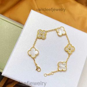 Cleef Four Leaf Clover Bracciali van 4Four Leaf vanly Clefly Clover Charm 6 colori Bracciali Bracciale rigido Catena in oro 18 carati Agata Conchiglia Madreperla per donne Ragazza Matrimonio Je