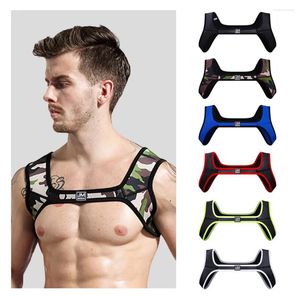 Men's Tank Tops Body Chest Harness Lingerie Sexy Shoulder Bondage Straps Gay Clubwear Male Protective Gear Support Top